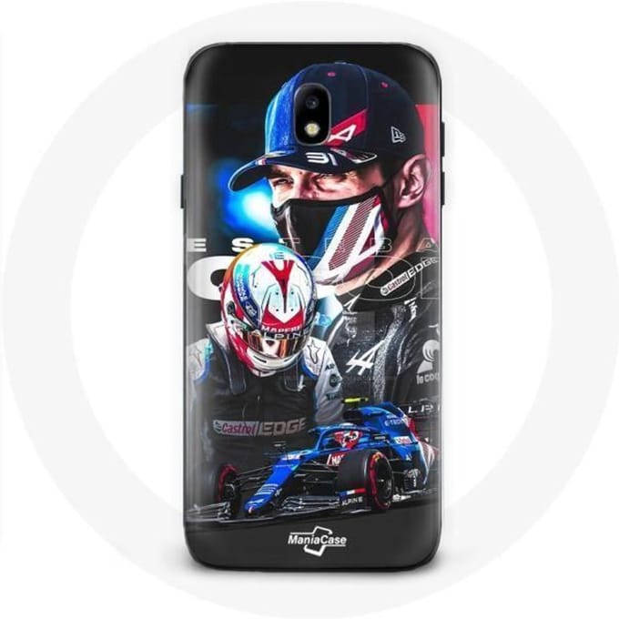 Coque - Samsung - Galaxy J3 2017 - Formule 1 - Esteban Ocon - Souple - Noir