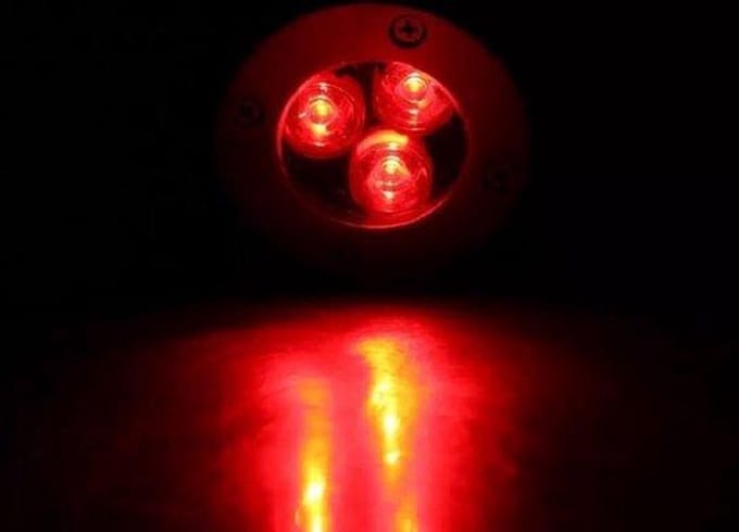 LED Grondspot  Rood - 9 Watt - Inbouw - 230 Volt