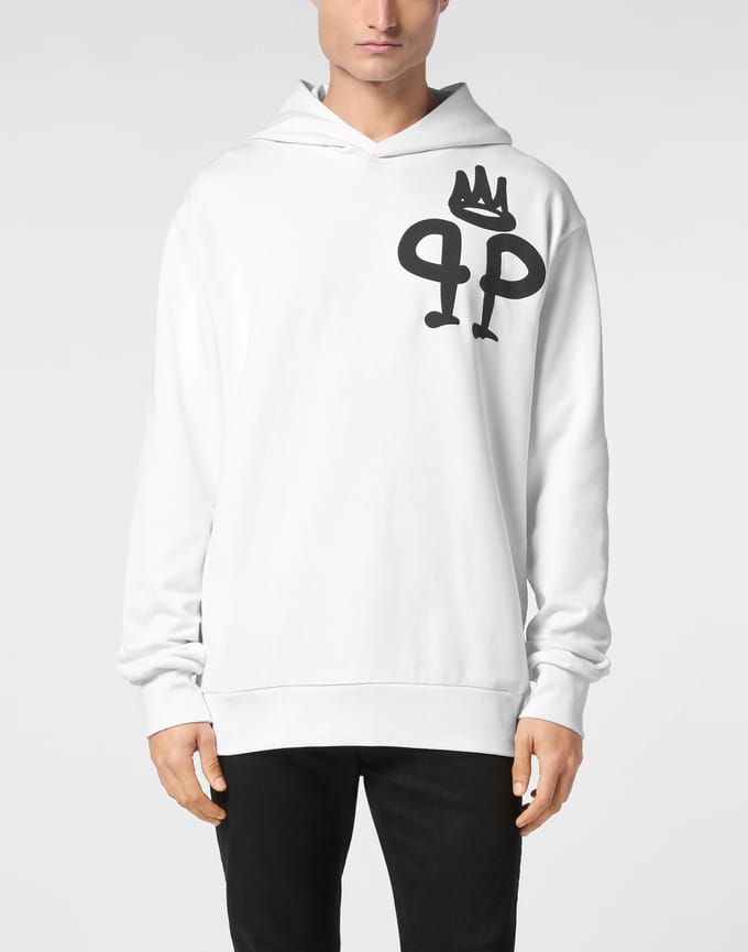 Sweatshirt Met Capuchon King Plein