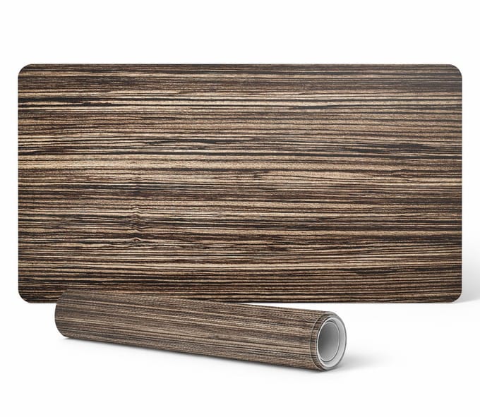 Vinyl beschermmat voor op de werkplek met houtnerfstructuur, 120x60 cm