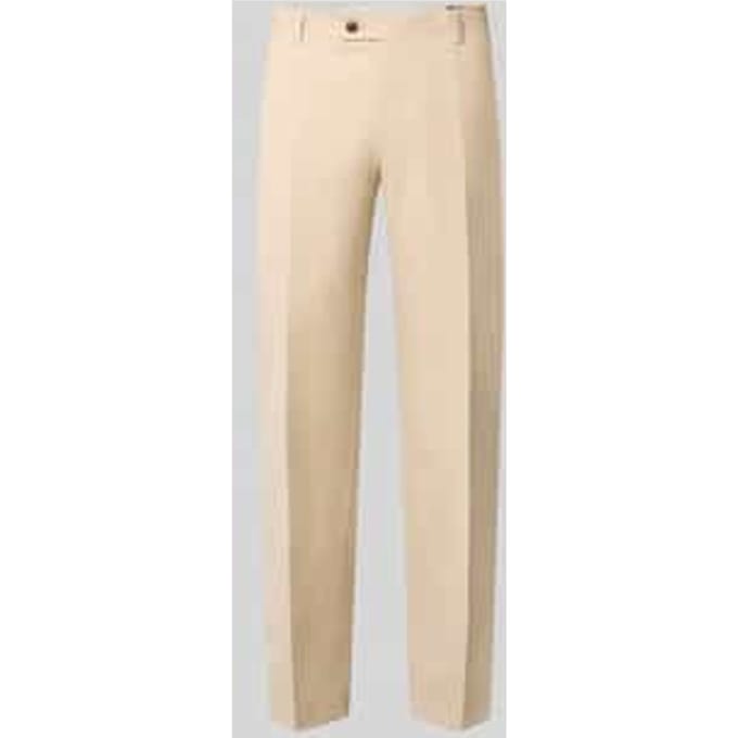 straight fit broek van scheerwolmix