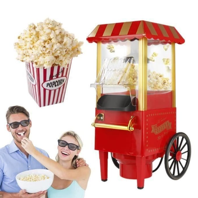 Machine à pop corn sans huile 1200W rouge