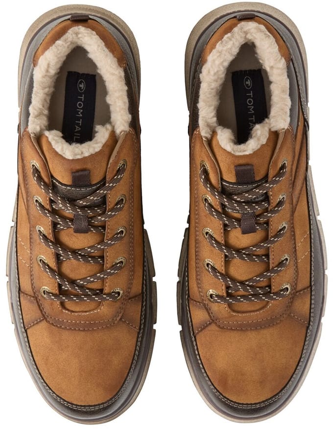Tom Tailor - Waterdichte veterschoenen - Maat 41 - cognac