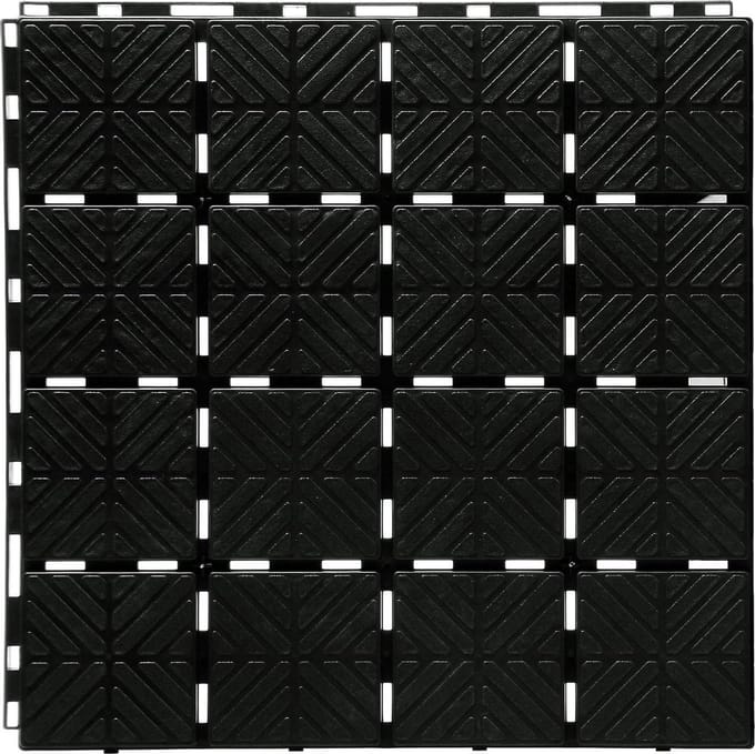Prosperplast Easy Square Serie - Modulaire Tuinkrat - Antislip - 40 x 40 cm - Zwart