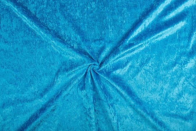 Velours de panne stof - Aqua blauw 4 - 1 meter