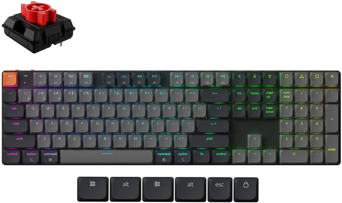 Keychron K5 QMK RGB toetsenbord V2 red switch