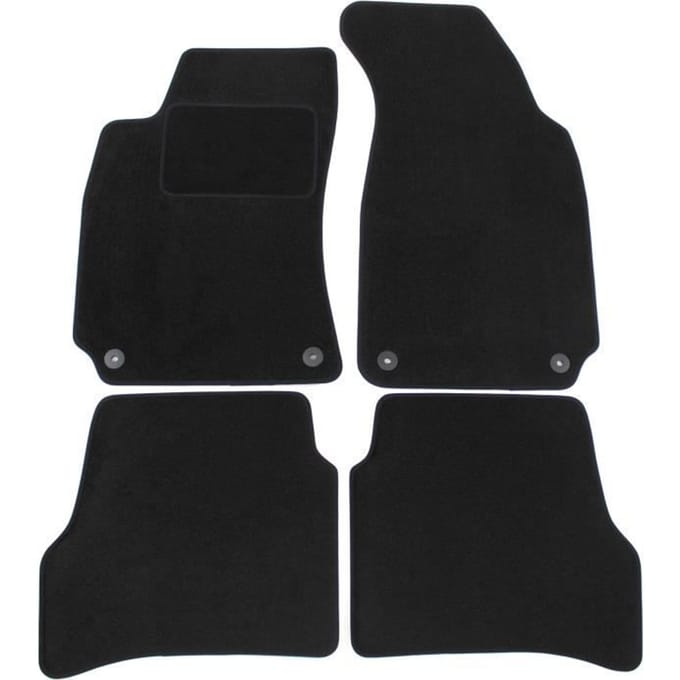 Tapis de sol - VW - Passat B5 - Velours noir - Ajustement précis - Antidérapant