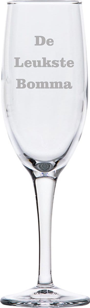 Champagneglas gegraveerd - 16,5cl - De Leukste Bomma