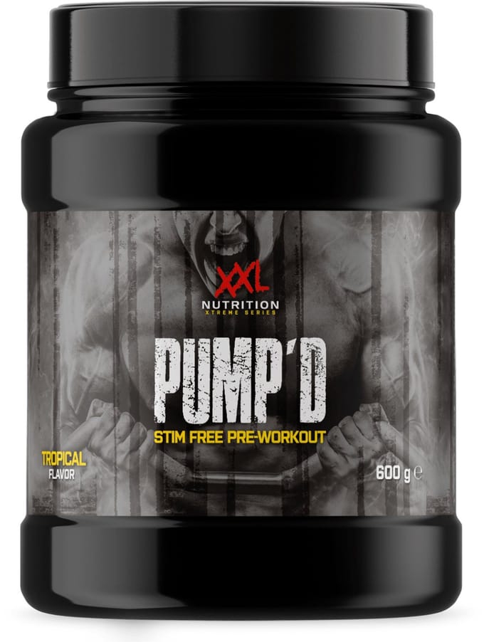 XXL Nutrition - Pump'D - Tropical Fruit - Stimulant Free Pre Workout - 600 g