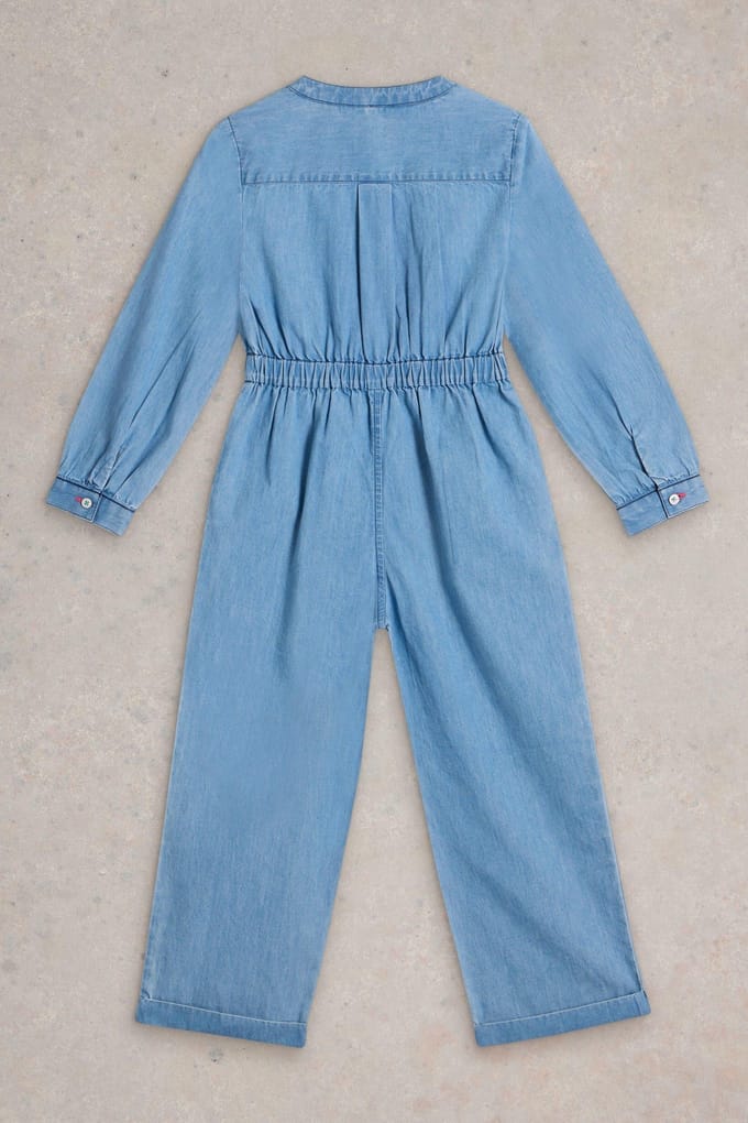 White Stuff Chambray Jumpsuit Chambray Blue Taglia: 7-8 | Body per Neonato Outlet | kids | Blu