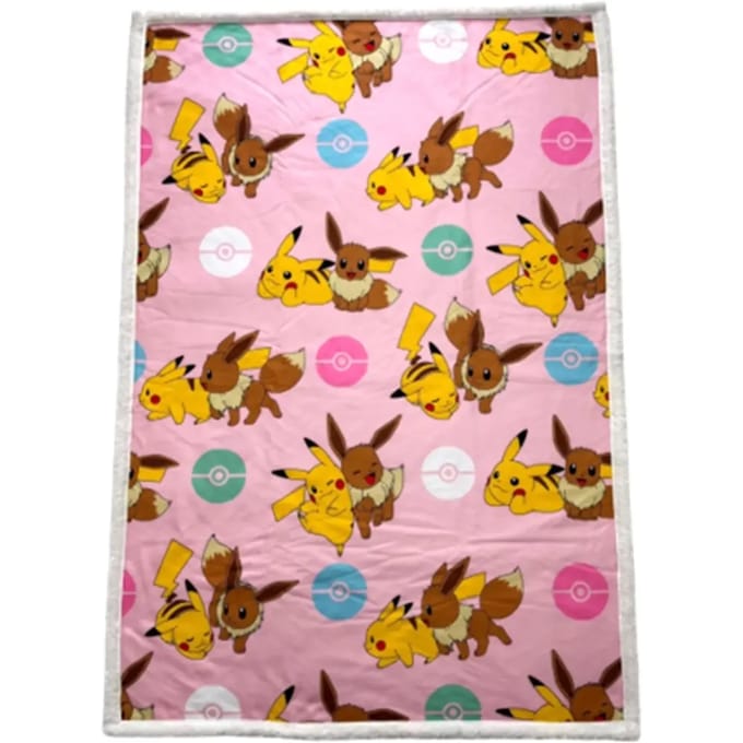 Sherpa deken Homadict Pokemon Pikachu Evoli Rotary
