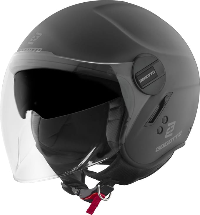 Bogotto H595-1 SPN Mat Zwart Jethelm - Helm