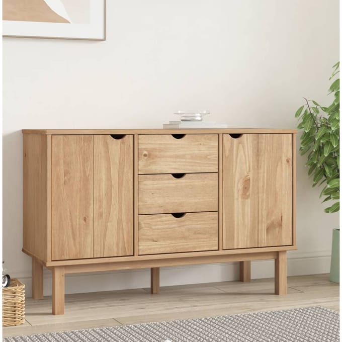 vidaXL - Dressoir - OTTA - 113,5x43x73 - cm - massief - grenenhout