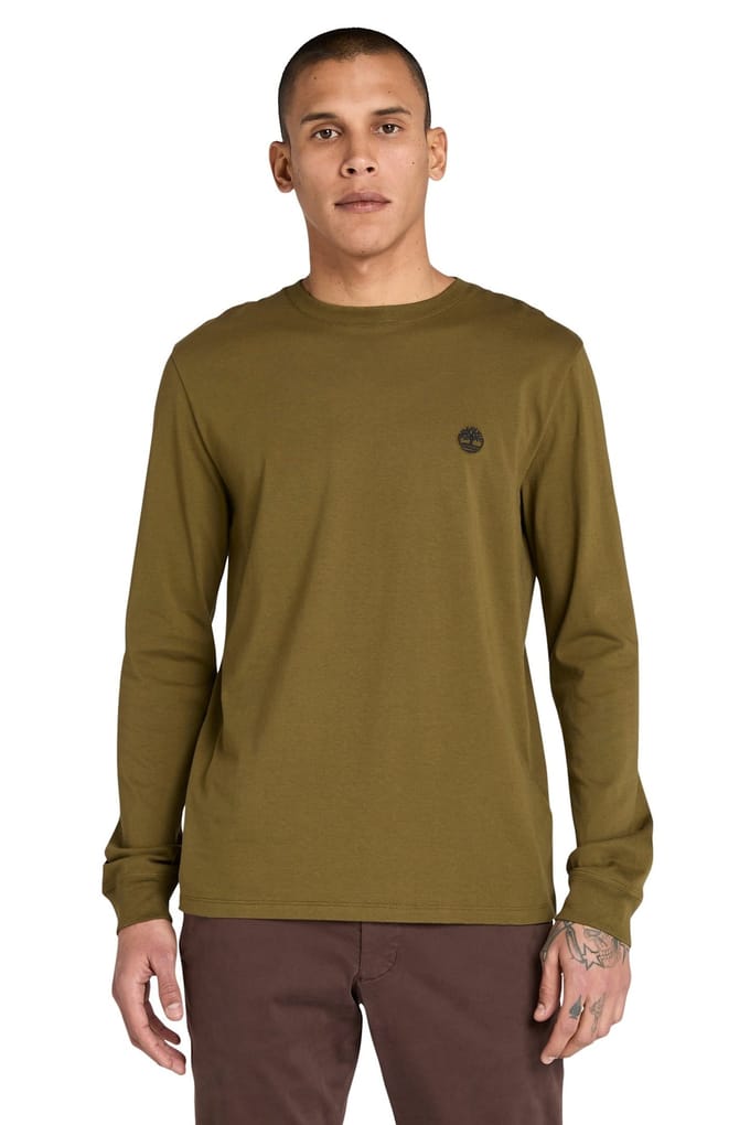 Timberland Long Sleeve Tee Dark Olive Taglia: S | Magliette basic Outlet | Uomo | Verde