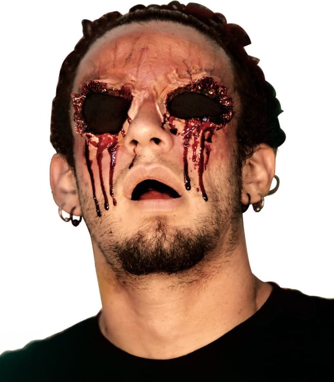 Nepblessure zonder ogen voor volwassenen Halloween - Schmink - One size