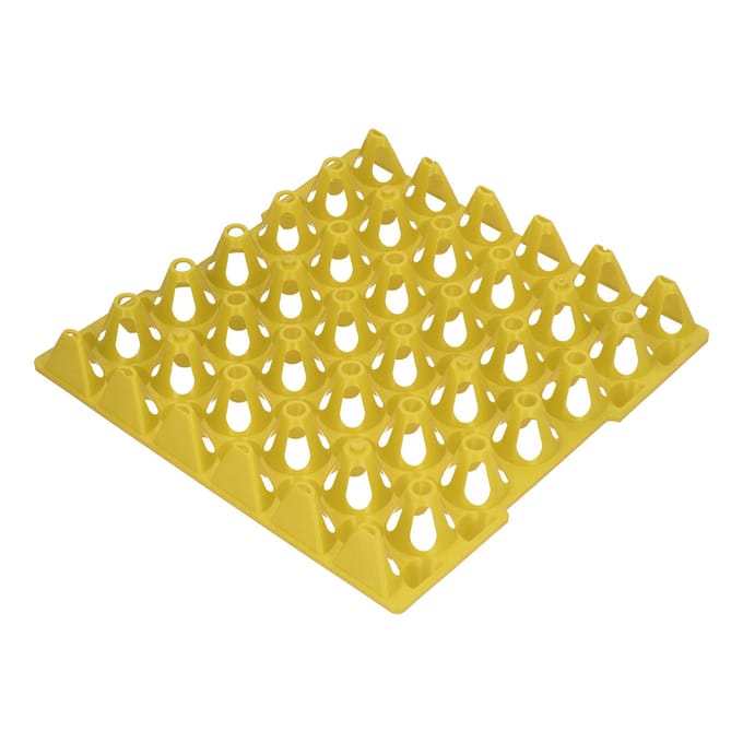 5PCS Plateaux à œufs en plastique 30 cellules Porte-boîtes à œufs Plateau pour le stockage le transport Fournitures pour la maison la ferme jaune