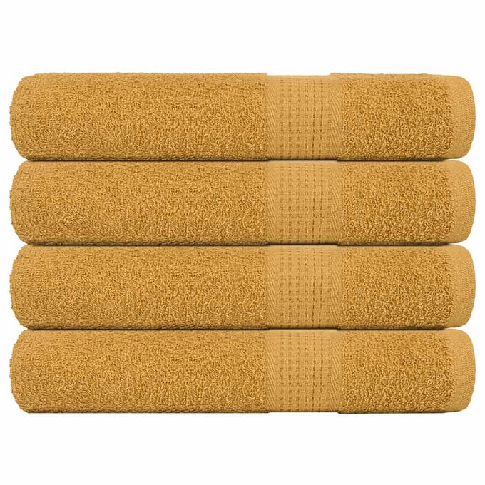 vidaXL - Saunahanddoeken - FROGN - 4 - st - 80x200 - cm - 360 - g/m² - goud