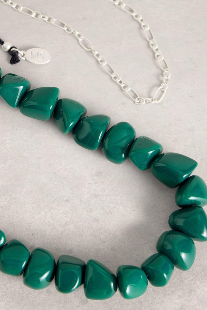 White Stuff Stacked Beaded Necklace Green Multi Taglia: OS | Gioielli Outlet | Uomo | Verde