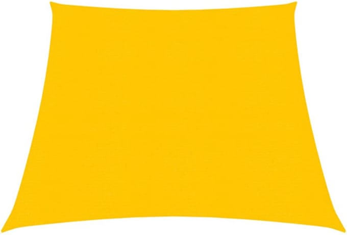 vidaXL Zonnezeil 160 g/m² 3/4x3 m HDPE geel