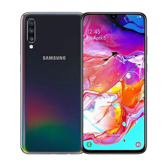 Gerenoveerde Samsung Galaxy A70 A705F Dual SIM Android 32MP 128GB 6GB RAM Mobiele Telefoon Met Enkele SIM/Dubbele SIM Simple Set zwart
