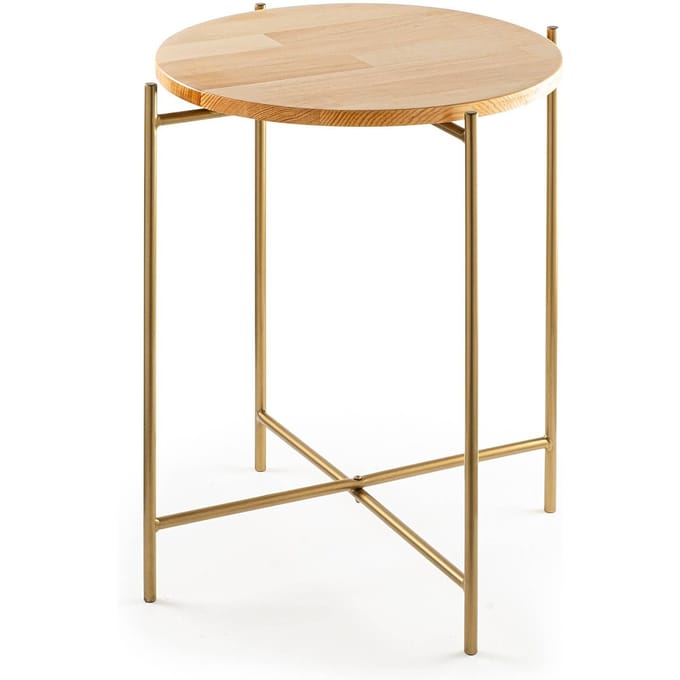 Asir - Salontafel - Goud en Natuurlijk - 46 x 46 x 56 cm