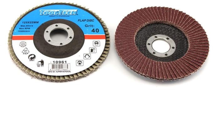 Lamellenschijf 125 mm K40 – Aluminium Oxide – EN13743 – TOOLTECH