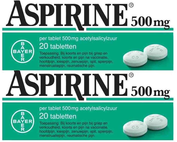 Aspirine 500 mg - 2 x 20 tabletten - Voordeelverpakking