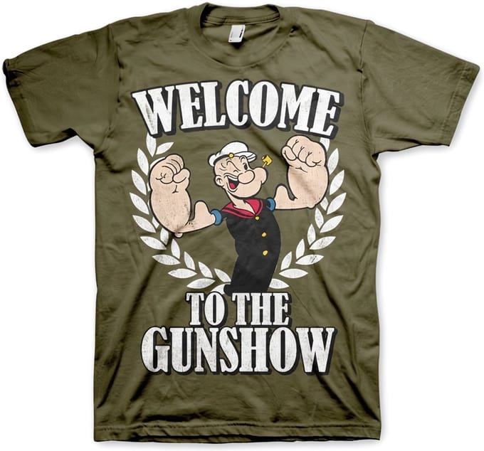 Popeye Welcome To The Gunshow T-shirt Olive