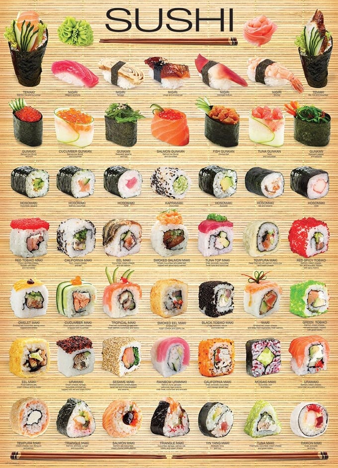 1000-delige Puzzel Sushi - 68x48 cm