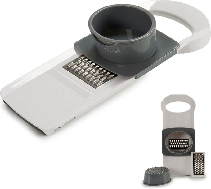 Arte r Multifunctionele rasp met houder - stevig handvat - 29 cm - geschikt voor groentes en fruit