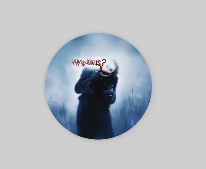 Rond Schilderij - Why So Serious? - Muurcirkel - 100 cm