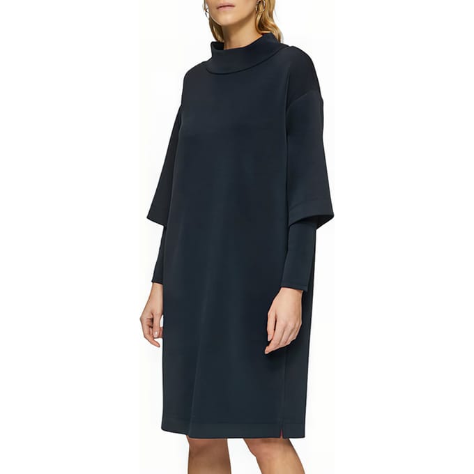 s.Oliver Kleider/einteiler Marine Maat: 36 | Midi Jurken Outlet | Dames | Blauw