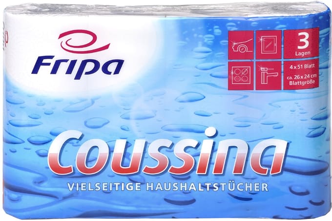 Fripa keukenrol / keukenpapier Coussina, 3-laags, wit