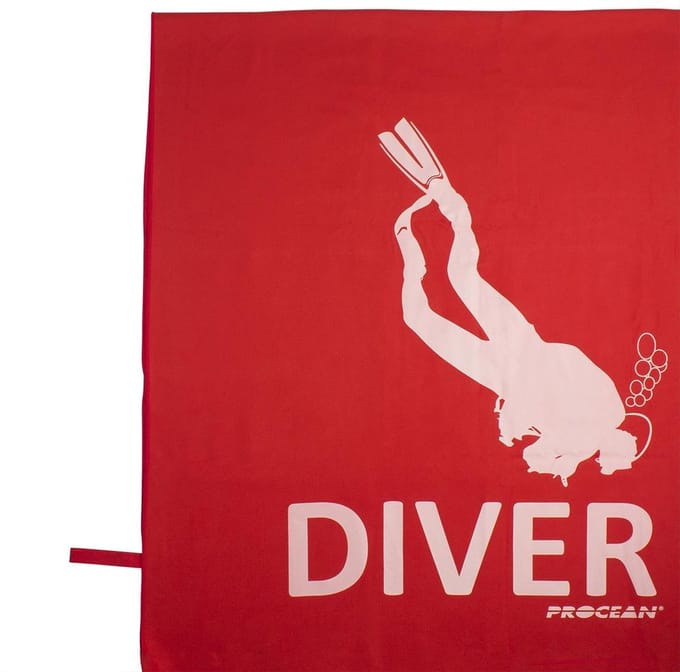 Procean Microfiber strandlaken Diver rood