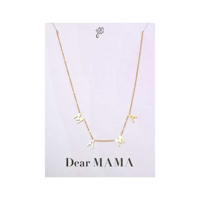 Ketting - Dear mama tekst - Moederdag Cadeautje - Ketting Mama - Mama - Geschenk - Goud