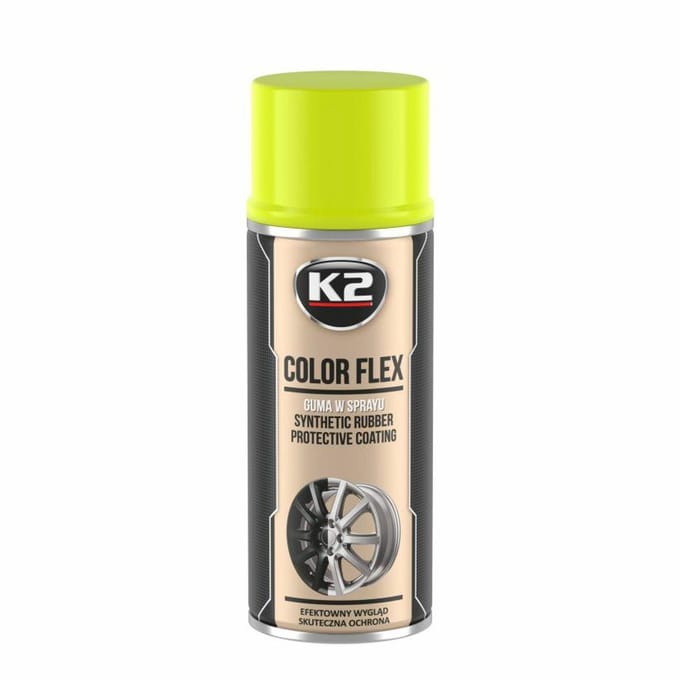 K2 Color Flex - Synthetische Spray Gummi - Geel - 400ml