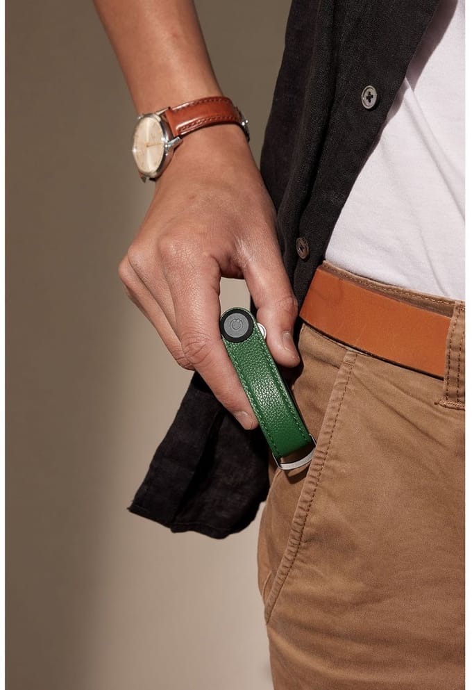 Orbitkey Key Organizer 2.0 pebbled leather emerald