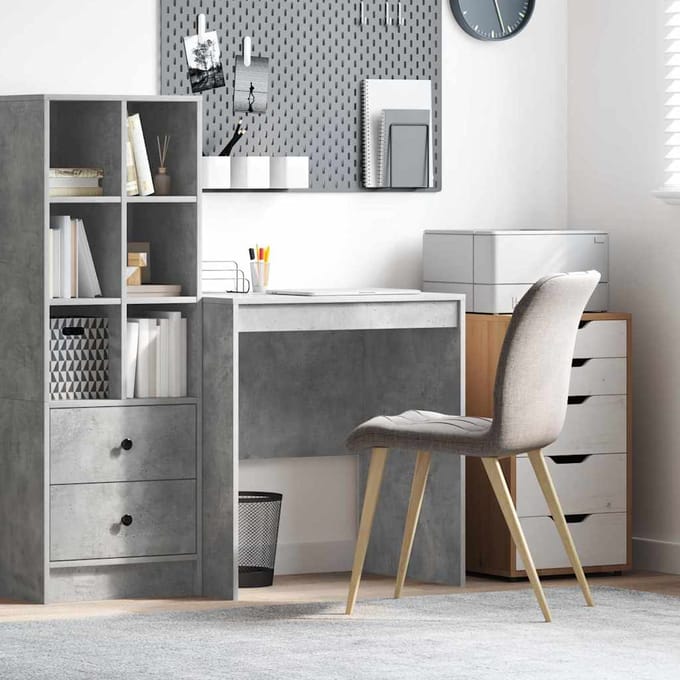 vidaXL - Bureau - Beton - Grijs - 70 - x - 50 - x - 76 - cm