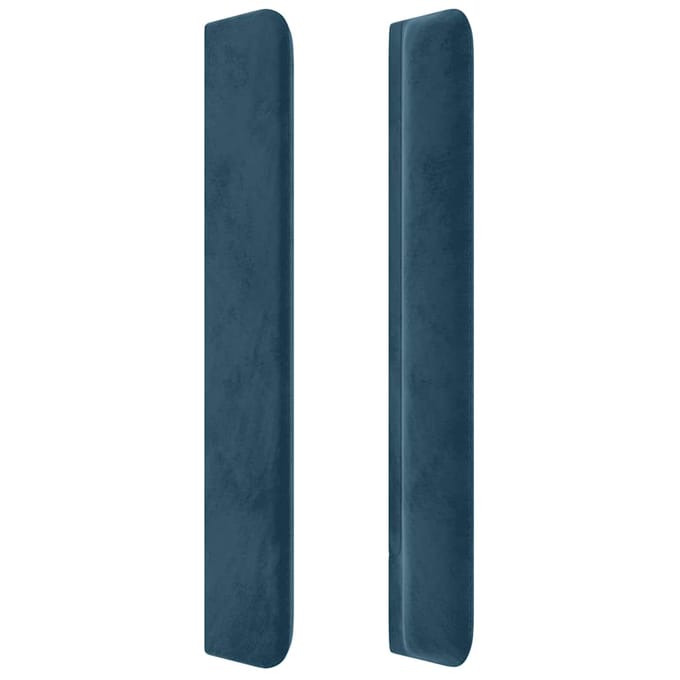 vidaXL - Hoofdbord - LED - 147x16x118/128 - cm - fluweel - donkerblauw