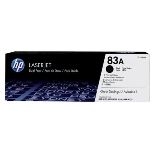 Tonercartridge hp cf283ad 83a zwart 2x