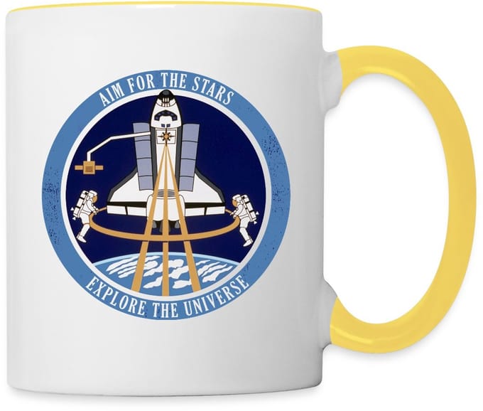 NASA Aim For The Stars Mok Tweekleurig