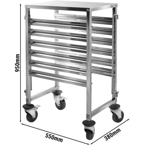 GGM Gastro Tablettwagen - für 6 Tabletts GN 1/1 Zilver