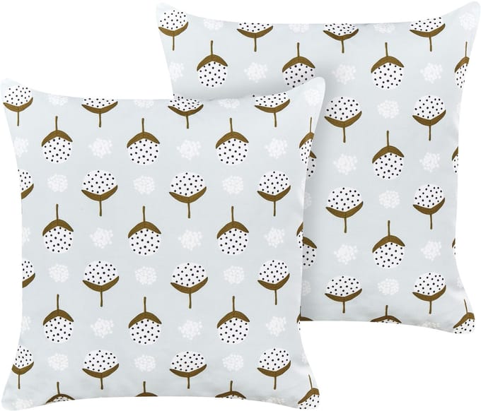 CUNEO - Tuinkussen set van 2 - Lichtgroen - 45 x 45 cm - Polyester