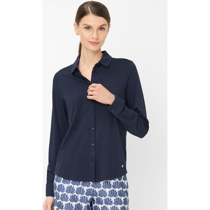 Brax Dames Blouse  Style CELINA L navy, donkerblauw, maat 40