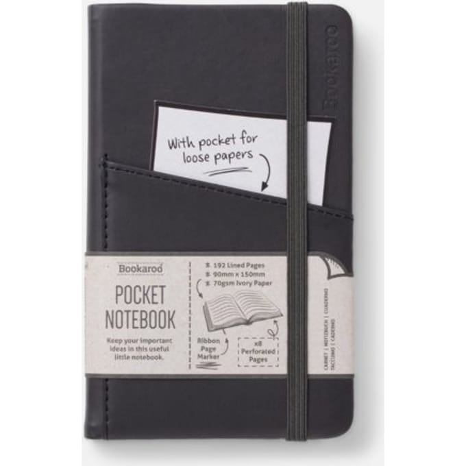 Bookaroo A6 Pocket Notebook- Black