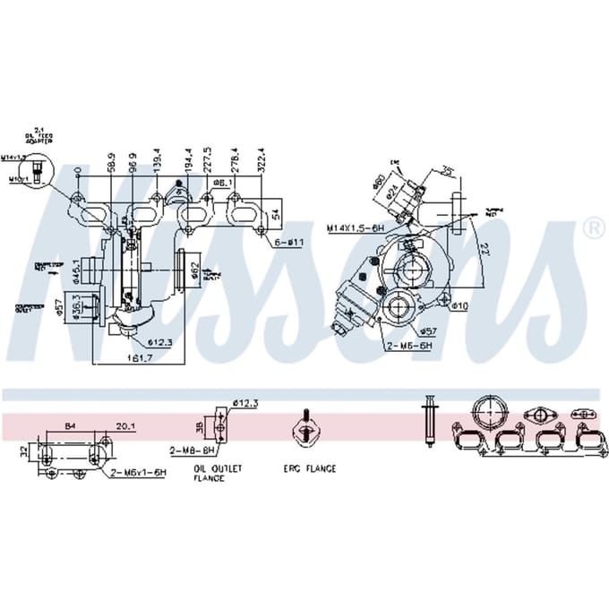 Supercharger, drukvulling NISSENS 93356