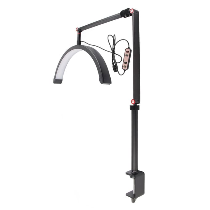 Halve Maan Invullicht 360 graden Rotatie Helderheid Kleurtemperatuur Instelbare LED Invullamp 110-240V