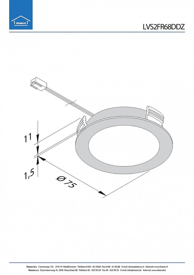 Hera FR-68 Dynamic LED set van 2 spots 24V zwart