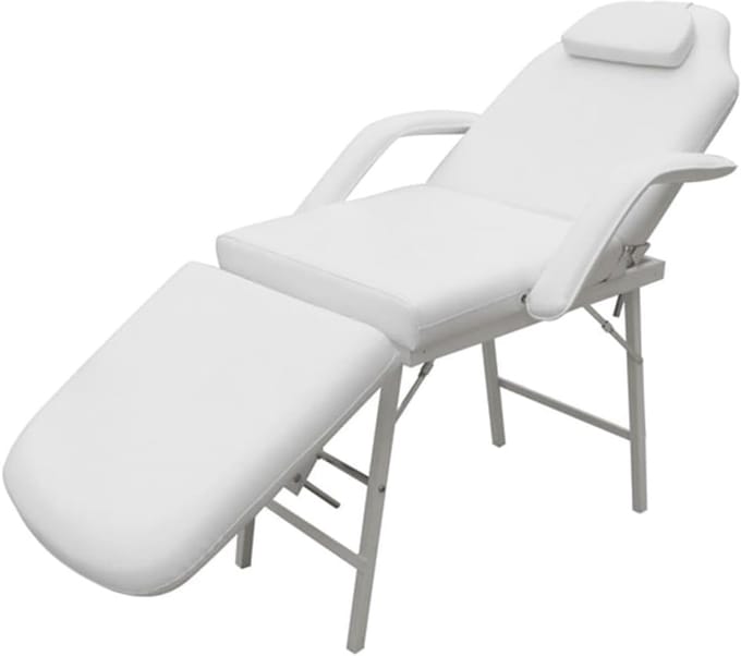 Behandelingsstoel - Massagestoel - Professionele Behandelingen - Inklapbaar Rugleuning - 186 cm - Wit