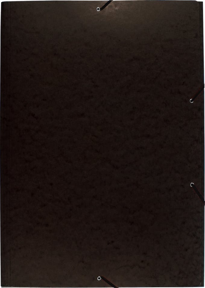Exacompta 10x Elastomap met 3 kleppen in glanskarton 600gm2 - A2 - Zwart - 59651E
